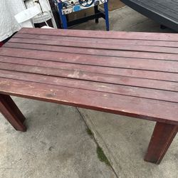 Wooden Table With Benches 