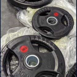 Rubber Weights, Olympic Weights, Barbells, Dumbbells, Smith Machine, Squat Rack.