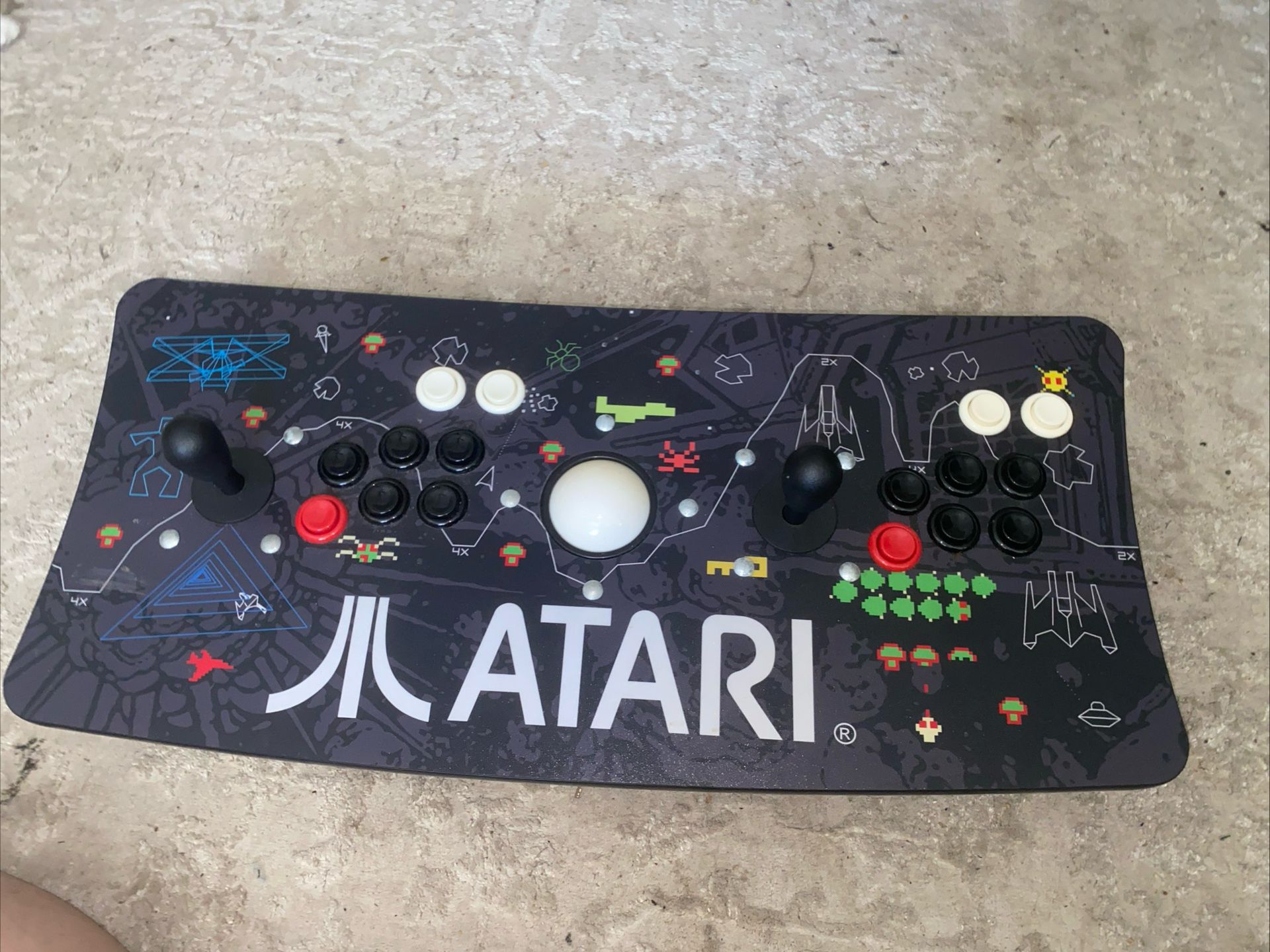 Microcenter Atari Ultimate Dual Arcade Fight Stick with Trackball