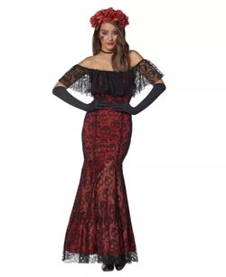 Adult La Catrina Day of the Dead Dress Costume