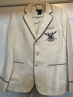 Ralph Lauren Cream/brown Trim Jacket 