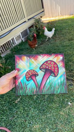 Magic mushrooms original painting