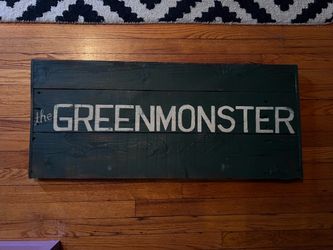 The Green Monster Wood Wall Sign
