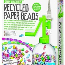 4M Green Creativity Recycled Paper Beads Kit, Arts & Crafts Upcycle Decorative Jewelry Art Gift for Kids & Teens