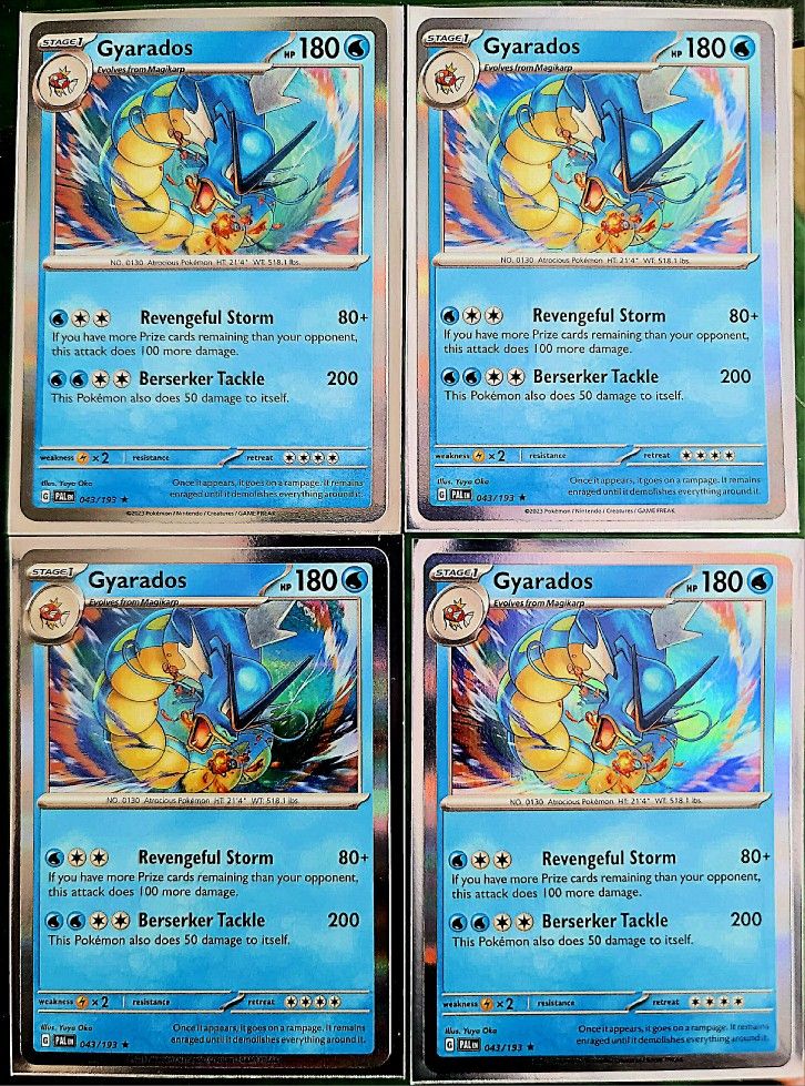  Gyarados 043/193 - Pokemon Evolution Set - 2 Card Lot