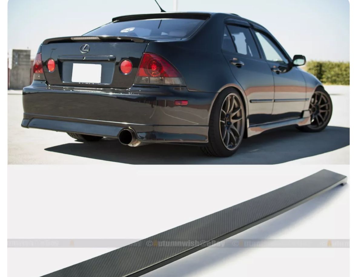 01-05 IS300 VIP Real Carbon Fiber Rear Window Roof Wing Spoiler Visor