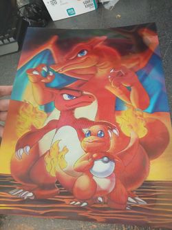 3D POKEMON STARTERS POSTER - 3D lenticular poster