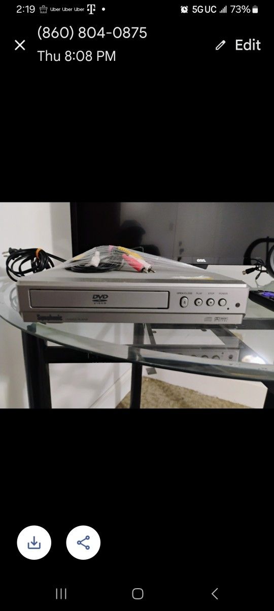 DVD player with remote control