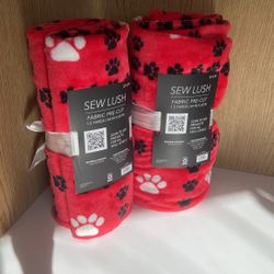 Paw print Plush Fabric Project