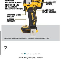 Dewalt 1/2"compact Impact Wrench 