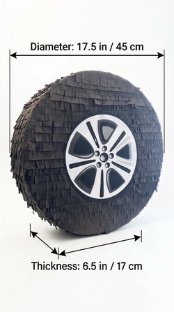 Tire-shaped piñata new / piñata en forma de llanta nueva