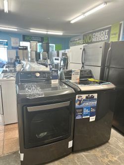 LG 5.5 Cu Ft Washer Mega Capacity And 7.3 Cu Ft Dryer
