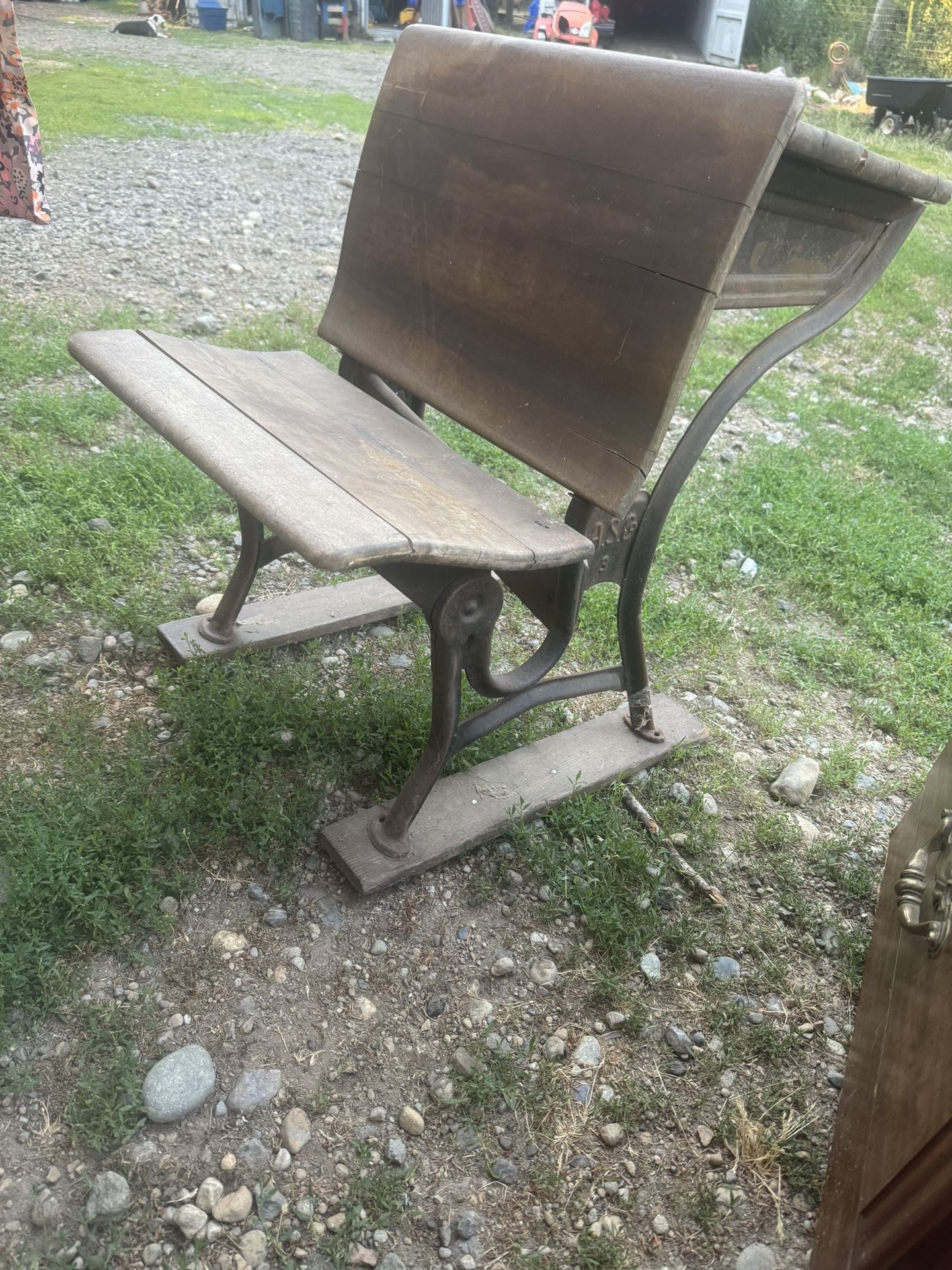 Antique school desk