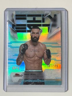 Topps 2025 Finest UFC Paul Craig Uncommon Blue Refractor #143 61/175