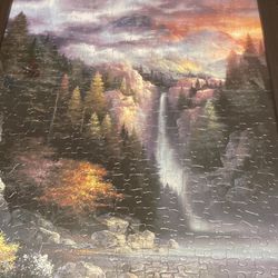 Framed Puzzle Waterfall Pic 