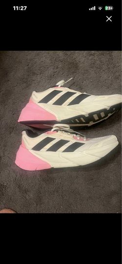 Adidas pink black white shoes 10