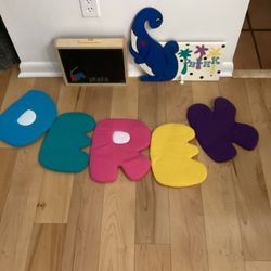 Chalkboard, Dinosaur And More. Name Derek