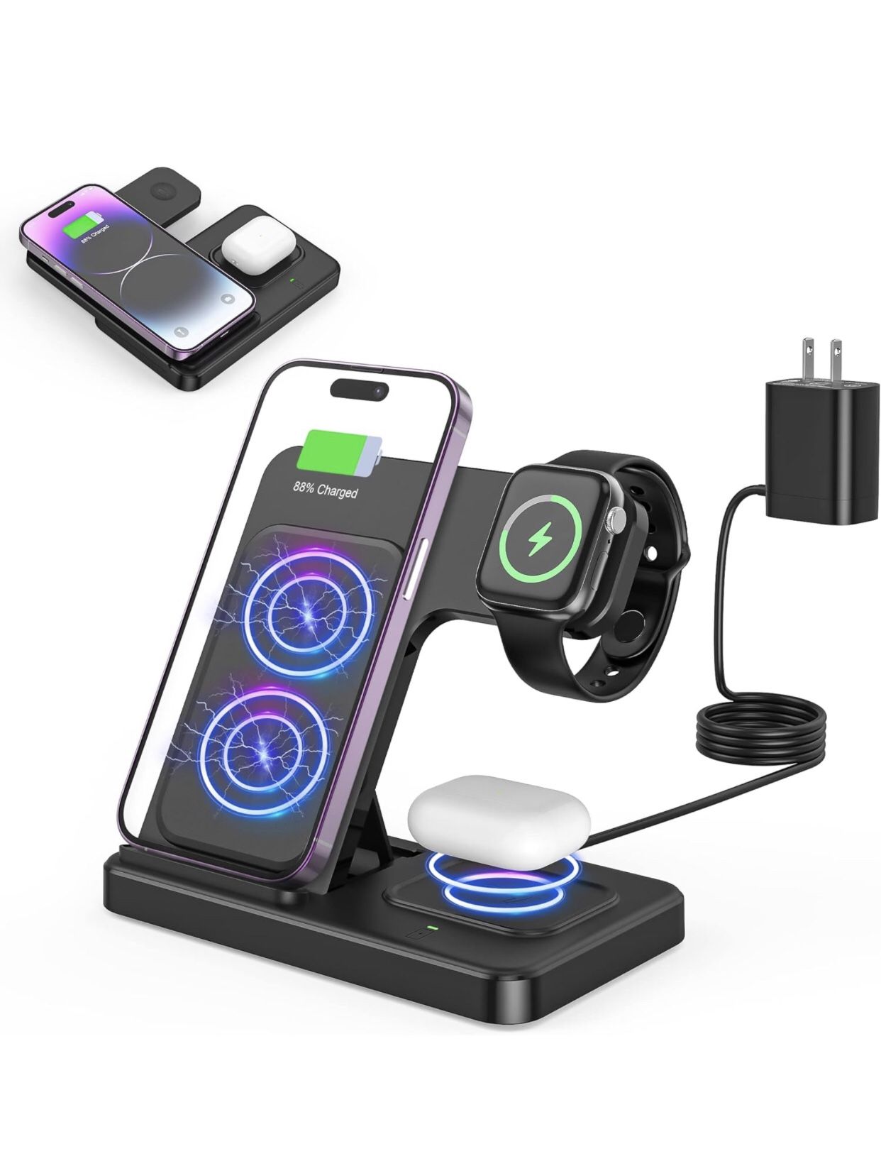 3 in 1 Wireless Foldable Charging Station