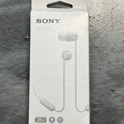 Sony Wi-C100WZ Wireless Stereo Headphone White Audio NEW SEALED