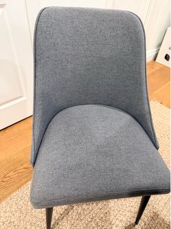Gray upholstered dining chairs (set of 4)