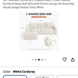 Sectional Corduroy Couch
