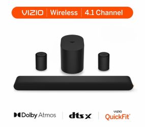 Vizio 4.1 Channel Wireless Soundbar System with Subwoofer and Speakers Black