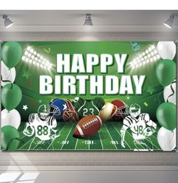 Happy Birthday Football Theme Banner 