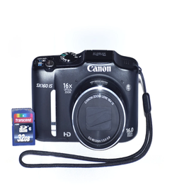 Canon PowerShot SX160 IS 16.0MP Digital Camera Black w/16X Zoom Bundle - TESTED