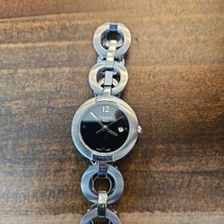 Tissot Women’s Swiss Watch - Black Dial - Silver Circle T084.210.11.057.00