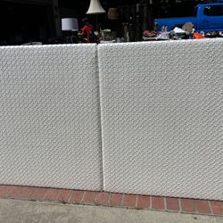 2 Custom Made White Headboard, Twin Beds