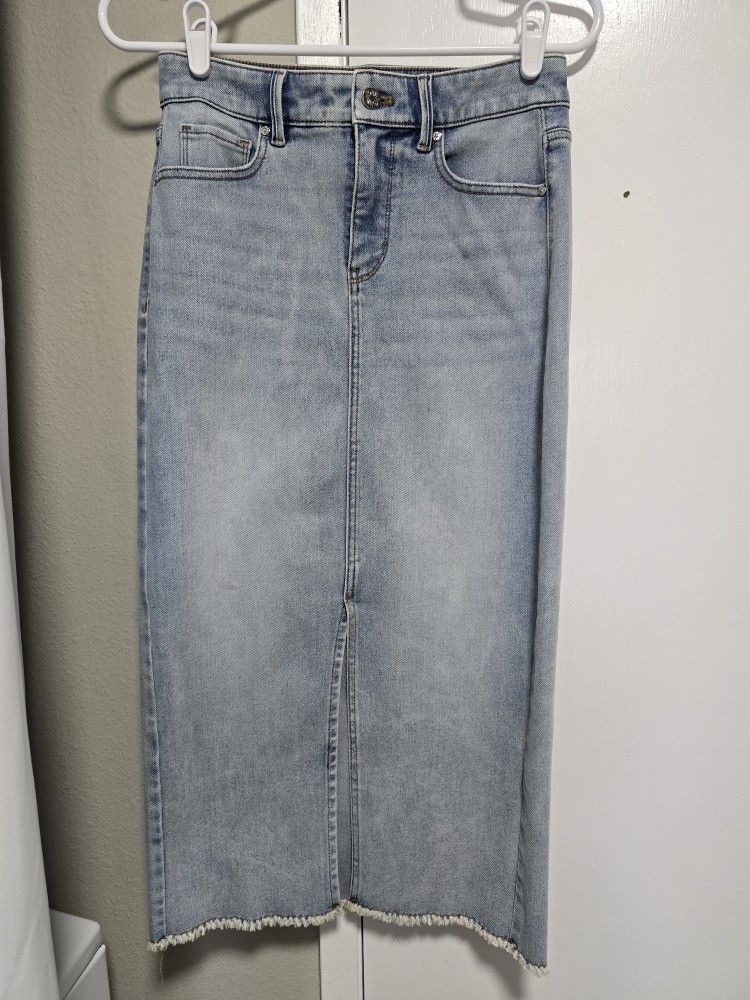 Light Blue Denim Skirt 