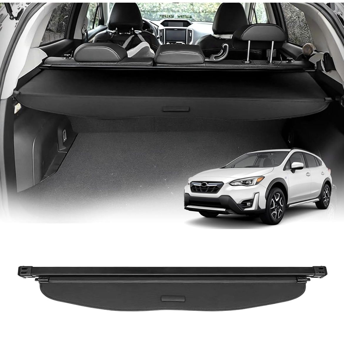 Impreza or Crosstrek 1018 to 2023 rear trunk security cover black