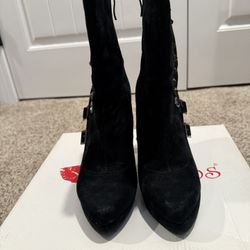 Suede High Heel Boots 