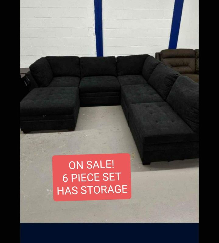 Modular Sectional Couch Sofa With Storage Ottoman