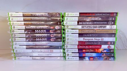 24 Xbox 360 Games (Protective Sleeved Cases)