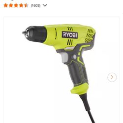 5.5 Amp Corded 3/8 in. Variable Speed Compact Drill/Driver with Bag & Drill Bits 