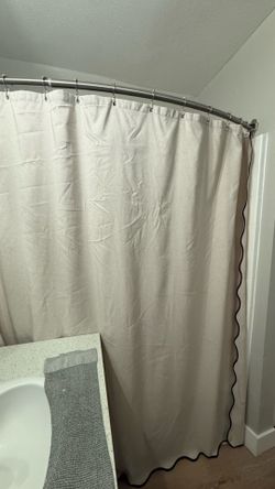 Scalloped Edge Shower Curtain