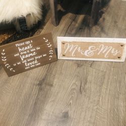 Wedding Sign Stand Up Plaques 