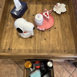 Wood Tray Four Ottoman