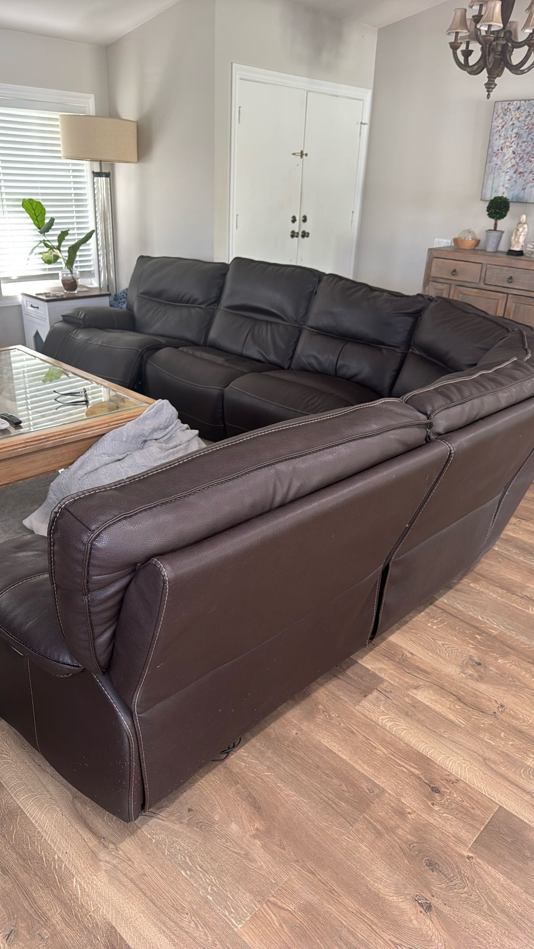 Free Faux Leather Sectional Sofa