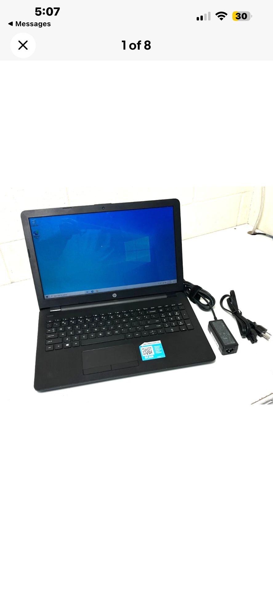 HP 15 Inch Laptop 15-bwo11dx | AMD A6, 8 GB Ram, 128 GB SSD, Windows 10