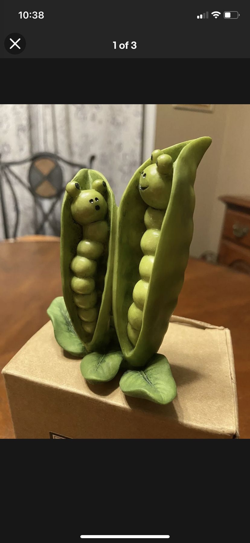 Home Grown By Enesco Peapod Caterpillar Figurine