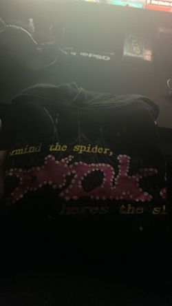spider hoodie black