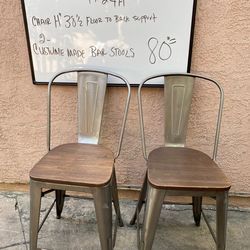 Set of 2 Custom made bar stools 2 banquitos de barra.