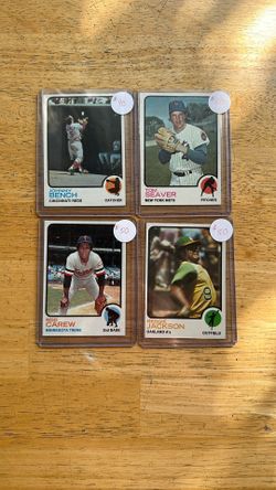 1973 Topps Baseball Cards of : R Jackson, Carew, Seaver & Bench (All Pack Fresh!) $50 and Up