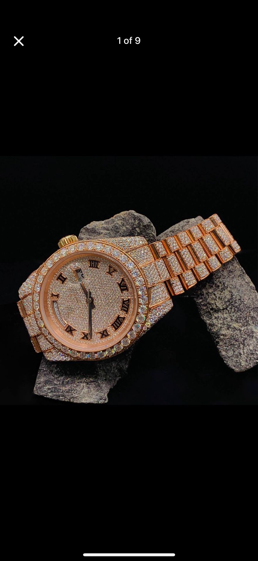 Fully Iced Out Moissanite DayDate