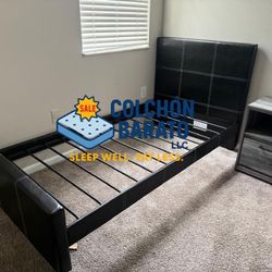 NEW BED FRAME TWIN SIZE WITH MATTRESS AND BOX SPRING