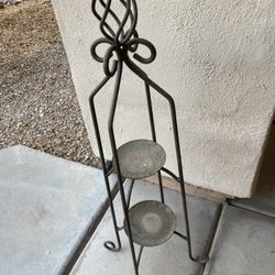 Iron Metal Candle Or Plant Holder