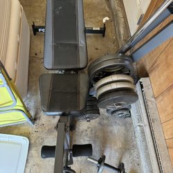 Fitness Gear Bench Press With Loads Of Weights
