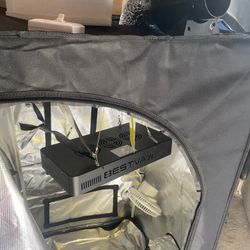 Indoor Growing Tent Assembled With All The Accessories And Ready To Use
